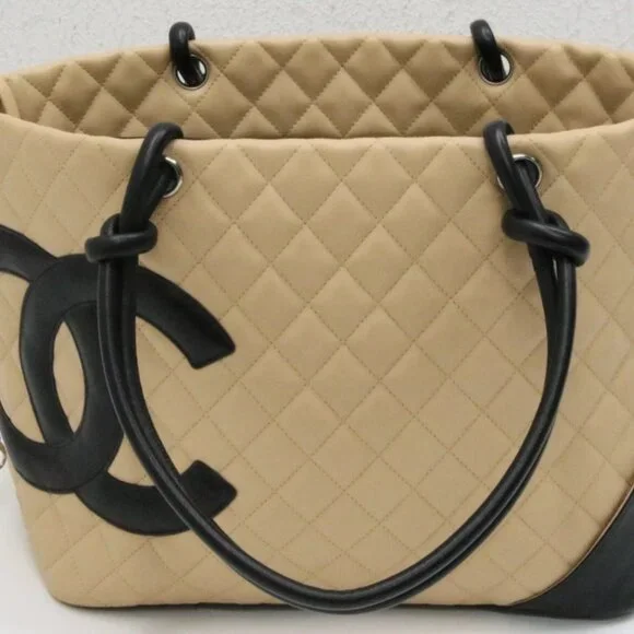 Chanel Beige Calfskin Cambon Ligne Large Tote Handbag 10115108 - Picture 2 of 16